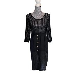 Selfie Couture by Trendology Loose Weave Crochet Dress Size M